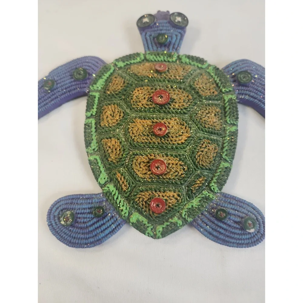 Vintage Ceramic Seaturtle Handpainted Paper Weight Table Decorative